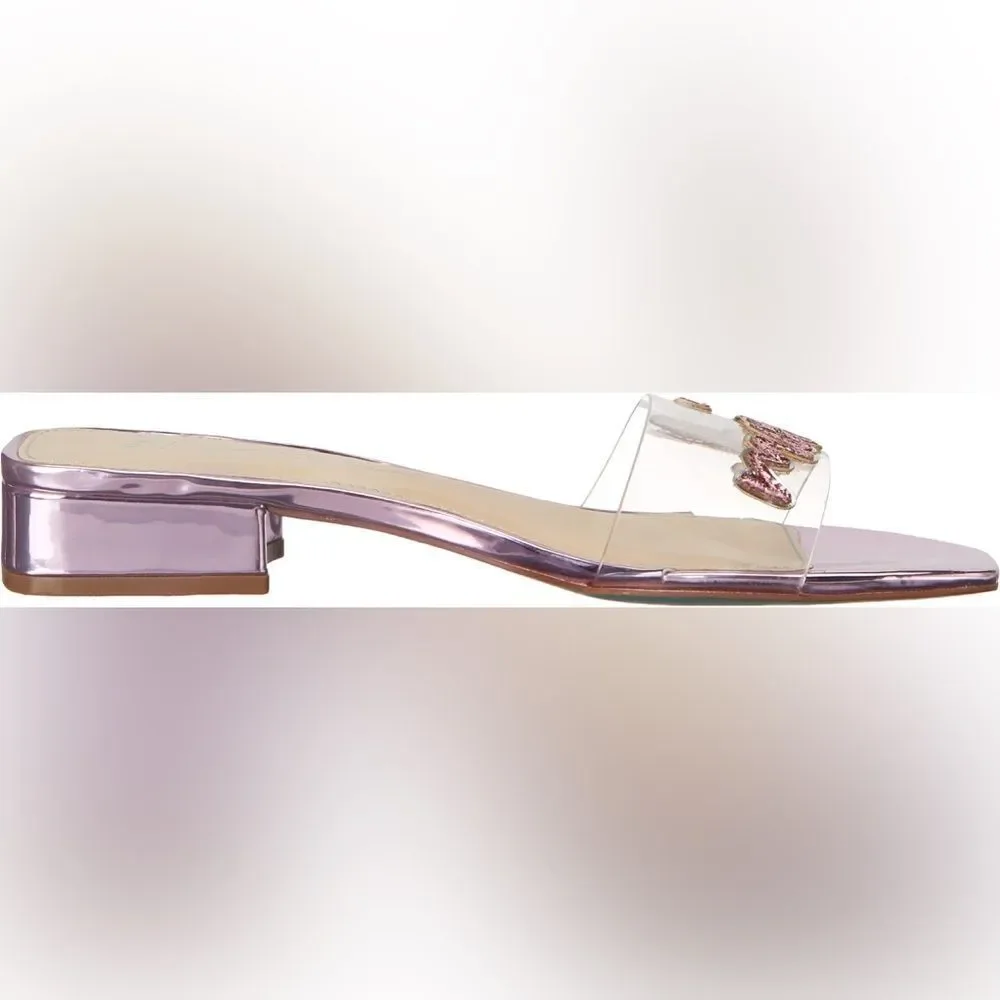 NWOB Blue by Betsy Johnson Sb-Mint Slide Sandal pink bridesmaid Sz 9 - Picture 6 of 9